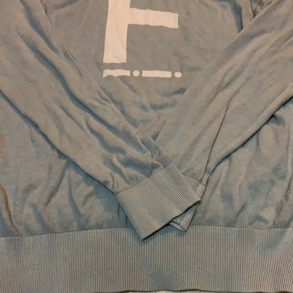 French Connection Blue Long Sleeve T-Shirt - SIZE XS/S - Picture 3 of 4